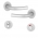 Poignée de porte intérieure design en Aluminium anodisé F1 argent sur rosace ronde Conda/Déconda avec Voyant, KYOTO