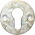 Rosace de fonction ronde en Aluminium blanc / or pour poignée de porte fonction Clé I, FEUILLE