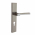 2 poignées de porte ZOE trou de cylindre, Zamak chrome brillant entraxe 195 mm