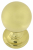 Boule de rampe d'escalier en laiton poli doré diamètre 65 mm, BOWL Laiton