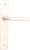 2 poignée de porte BRISTOL sans trou, Plaque fine minimaliste, aluminium blanc entraxe 195 mm