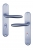 Poignée de porte intérieure design en Aluminium anodisé inox mat velouté sur plaque système VARIOSTAR Basic Conda avec Voyant, VENUS