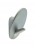 Porte-manteaux patère murale en métal nickel satiné mat 47X94 mm, PARABOLA