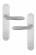 Poignée de porte intérieure design en Aluminium anodisé argent F1 sur plaque système VARIOSTAR Basic BdC entraxe 195 mm, VENUS