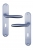Poignée de porte intérieure design en Aluminium anodisé inox mat velouté sur plaque système VARIOSTAR Basic Clé L entraxe 195 mm, VENUS
