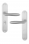 Poignée de porte intérieure design en Aluminium anodisé argent F1 surplaque système VARIOSTAR Basic Conda et Déconda entraxe 195 mm, VENUS