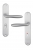 Poignée de porte intérieure design en Aluminium anodisé argent F1 sur plaque système VARIOSTAR Basic Conda avec Voyant, VENUS