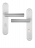 Poignée de porte intérieure design en Aluminium anodisé argent F1 sur plaque Conda avec Voyant, DUBLINO