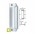 Poignée de tirage pour porte coulissante en Aluminium finition argent 90x25, RECTANGLE