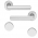 Poignée de porte intérieure design en Aluminium anodisé argent F1 sur rosace ronde système VARIOSTAR Basic Aveugle, DUBLINO