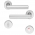 Poignée de porte intérieure design en Aluminium anodisé argent F1 sur rosace ronde système VARIOSTAR Basic Conda avec Voyant, DUBLINO