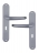 Poignée de porte intérieure design en Aluminium anodisé inox mat velouté sur plaque système VARIOSTAR Basic Clé L entraxe 195 mm, SEATTLE