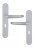 Poignée de porte intérieure design en Aluminium anodisé argent F1 sur plaque système VARIOSTAR Basic Clé L entraxe 195 mm, SEATTLE