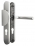 Poignée de porte palière en Aluminium anodisé argent sur plaque Clé I entraxe 195 mm, PALIERE