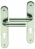 Poignée de porte d'entrée design en Inox sur plaque Clé I entraxe 195 mm, CHAMPION