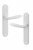 Poignée de porte intérieure design en Aluminium Blanc sur plaque BdC entraxe 195 mm, VENUS