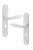 Poignée de porte intérieure design en Aluminium blanc sur plaque Clé L entraxe 195 mm, VENUS