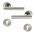 Poignée de porte extérieure design en Inox sur rosace Clé I, Alba