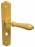 Poignée de porte pas cher en bois vernis sur plaque Clé L, NARCISSE