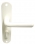 Poignée de porte en plastique blanc sur plaque Conda/Déconda entraxe 195 mm, ELIA