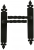 Poignée de porte intérieure en Aluminium noir sur plaque BdC, NANTUA