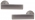 Poignée de porte intérieure design en Aluminium finition Argent Anodisé sur rosace ronde BdC, NORMA