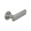 2 poignées de porte en Aluminium finition Argent Anodisé sur rosace ronde BdC, NORMA