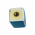 Bouton de porte et tiroir de meuble en céramique bleu de 22x22mm, CHAMALLOW