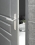 Plaques ronde de poignée de porte intérieure VELOX FIX Bec de Cane en Inox, entraxe 195mm, PLANO