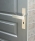 Plaques carré de poignée de porte intérieure VELOX FIX Clé L en Inox, entraxe 195mm, PLANO