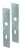 Plaques carré de poignée de porte intérieure VELOX FIX Clé L en Inox, entraxe 195mm, PLANO