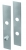 Plaques carré de poignée de porte intérieure VELOX FIX fonction condamnation/décondamnation en Inox, entraxe 195mm, PLANO