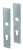 Plaques carré de poignée de porte extérieure VELOX FIX fonction Clé I en Inox, entraxe 195mm, PLANO