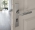 Plaques carré de poignée de porte extérieure VELOX FIX fonction Clé I en Inox, entraxe 195mm, PLANO