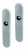 Plaques de poignée de porte intérieure VELOX FIX ronde à jupe Bec de Cane en Inox, entraxe 195mm, PLANO