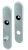 Plaques de poignée de porte intérieure VELOX FIX ronde à jupe fonction condamnation/décondamnation en Inox, entraxe 195mm, PLANO