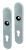 Plaques de poignée de porte extérieure VELOX FIX ronde à jupe fonction Clé I en Inox, entraxe 195mm, PLANO