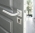 Rosaces carré de poignée de porte extérieure VELOX FIX fonction Clé I en Inox, PLANO