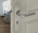 Plaques ronde de poignée de porte intérieure VELOX FIX fonction clé L en Inox, entraxe 165mm, PLANO