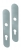 Plaques ronde de poignée de porte extérieure VELOX FIX fonction Clé I en Inox, entraxe 165mm, PLANO