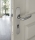 Plaques ronde de poignée de porte extérieure VELOX FIX fonction Clé I en Inox, entraxe 165mm, PLANO