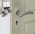 Plaques ronde de poignée de porte extérieure VELOX FIX fonction Clé I en Inox, entraxe 165mm, PLANO
