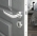 Poignée de porte VELOX FIX en Inox sur rosace à jupe ronde fonction clé L, modèle MADRID