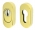 Rosaces de protection ovale haute sécurité, pour clé I en Inox doré titane, modèle SÉCURITÉ