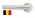 Poignée de porte intérieure en Aluminium finition argent sur rosace ronde BdC, DUBLINO, NORME BELGE