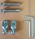 Kit de fixation pour une seule barre de tirage inclinée diamètre 32 mm, système invisible.
