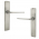 2 poignées de porte sans trou TOM, Zamak nickel mat entraxe 165 mm