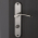 Poignée de porte intérieure en aluminium nickel mat sur plaque ronde Conda Déconda, EVA