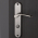 Poignée de porte intérieure en aluminium nickel mat sur plaque ronde Conda Déconda, EVA