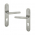 Poignée de porte d'entrée design en inox sur plaque entraxe 195 mm, ALBA